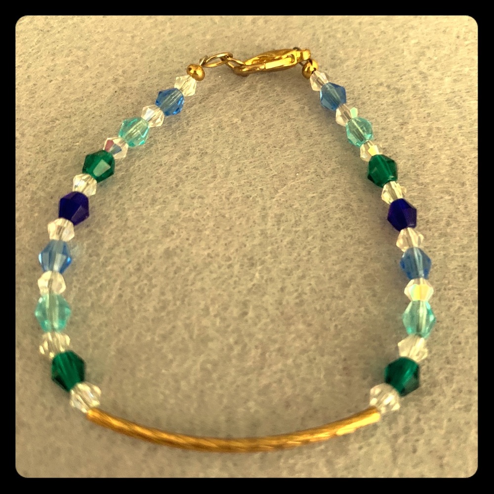 Blues and Gold bracelet
